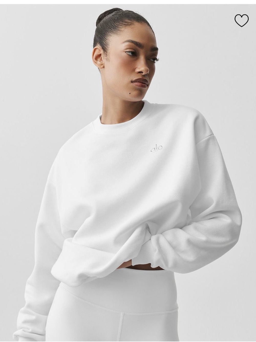 ALO Yoga ACCOLADE White Crewneck Sweatshirt